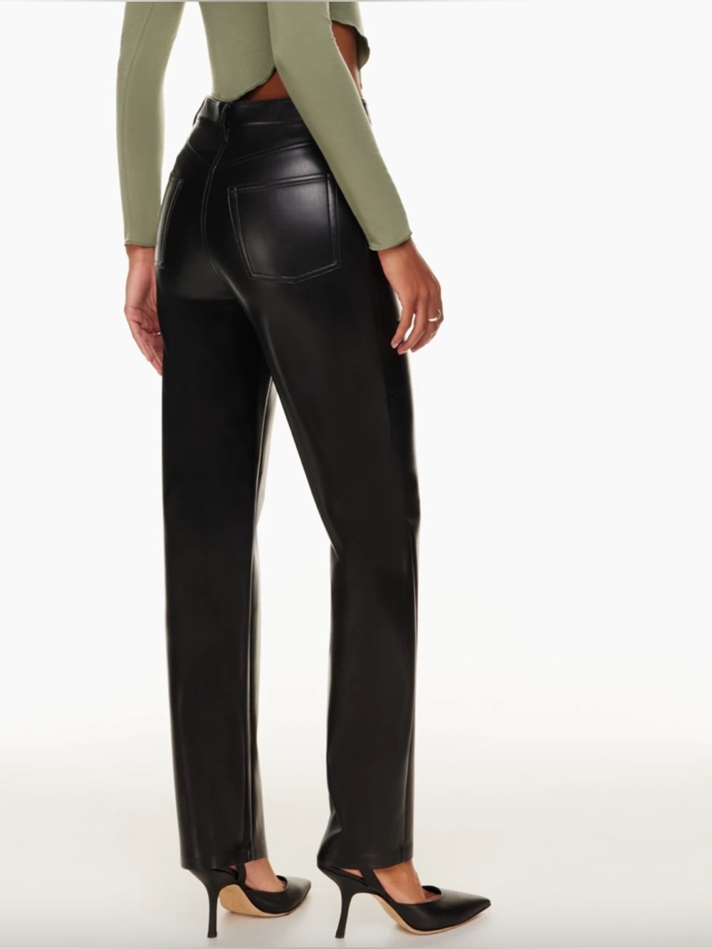New Aritzia Melina Faux Leather Pants Womens Size 2 Wilfred Collection NWT